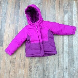 Columbia Girls' Bright Pink Hooded Puffer Jacket
